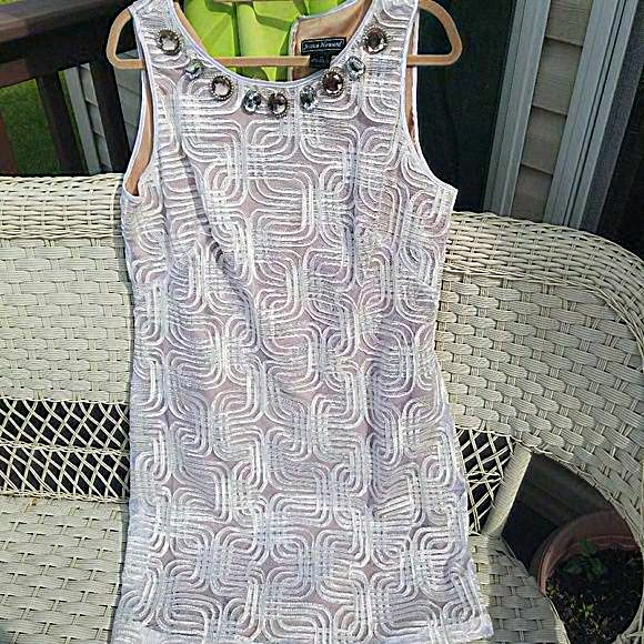 Vintage Jessica Howard sleeveless white‎ nude look 16 - Picture 1 of 8